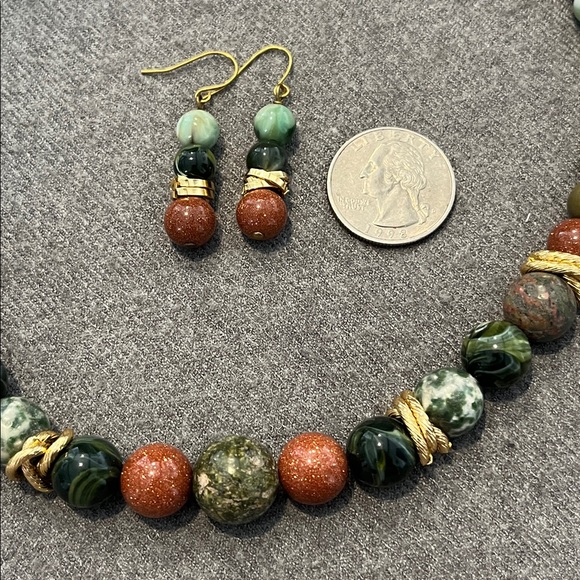 Multi-Gemstone Necklace & Earrings Set - Picture 2 of 5